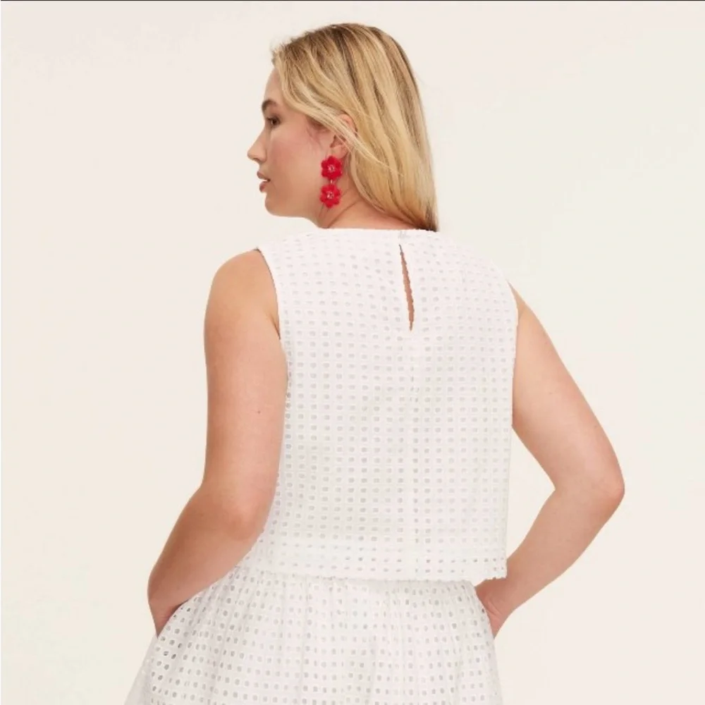 NWT Kate Spade x Target white eyelet shell tank top- XXL